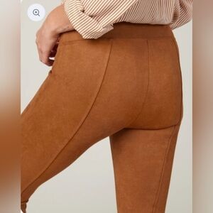 Spanx Faux Suede Leggings Rich Caramel (Regular length) Size S